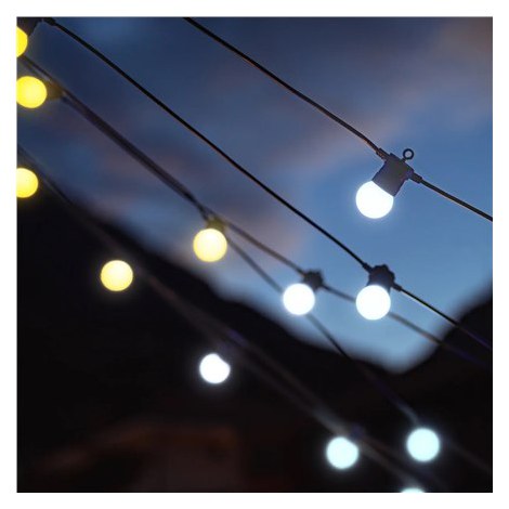 Twinkly | Festoon Smart LED Lights 20 AWW (Gold+Silver) G45 bulbs, 10m | AWW - Cool to Warm white - 4